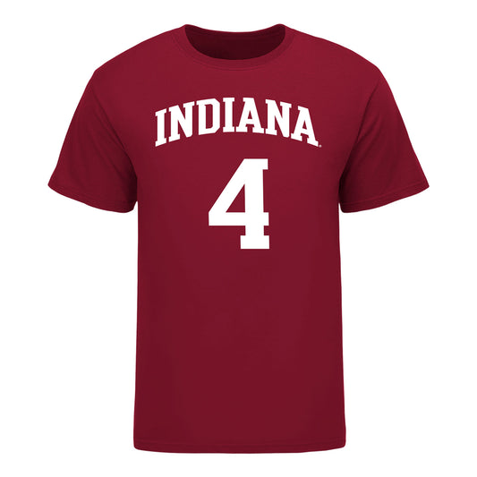 Indiana Hoosiers Adidas #4 Samuel Alexis Student Athlete Mens Basketball T-Shirt