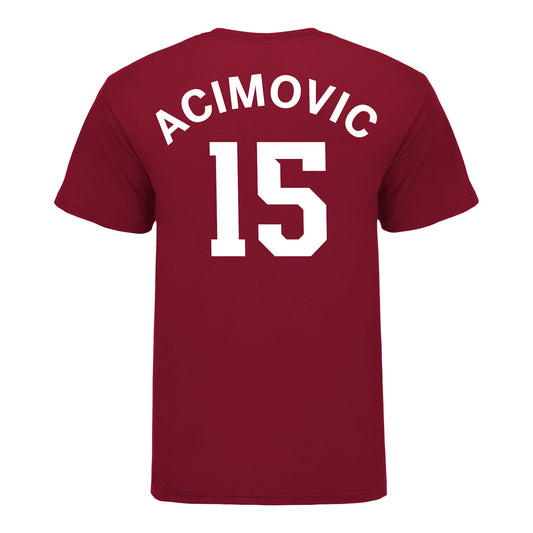 Indiana Hoosiers Adidas #15 Andrej Acimovic Student Athlete Mens Basketball T-Shirt