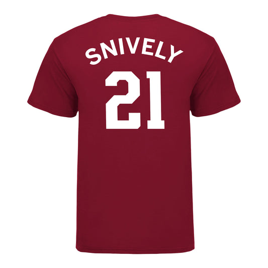 Indiana Hoosiers Adidas #21 Drew Snively Student Athlete Mens Basketball T-Shirt