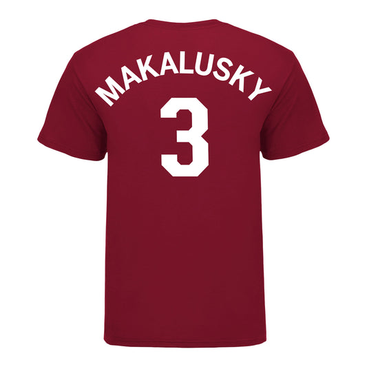 Indiana Hoosiers Adidas #3 Maya Makalusky Student Athlete Womens Basketball T-Shirt