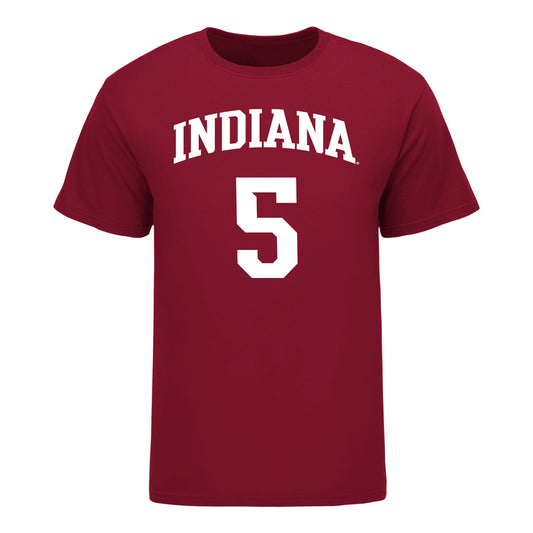 Indiana Hoosiers Adidas #5 Lenee Beaumont Student Athlete Womens Basketball T-Shirt