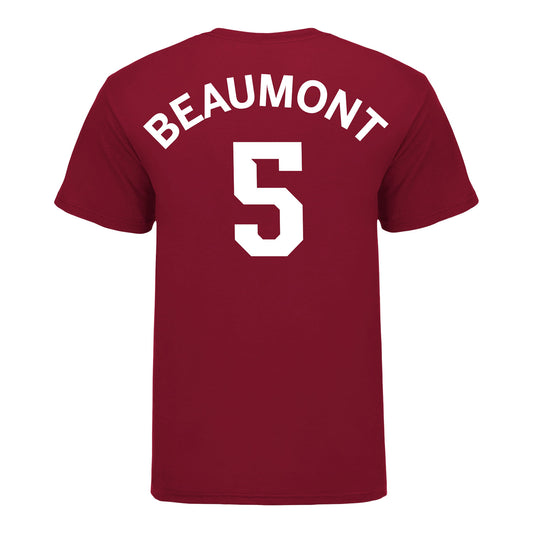 Indiana Hoosiers Adidas #5 Lenee Beaumont Student Athlete Womens Basketball T-Shirt