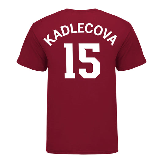 Indiana Hoosiers Adidas #15 Valentyna Kadlecova Student Athlete Womens Basketball T-Shirt