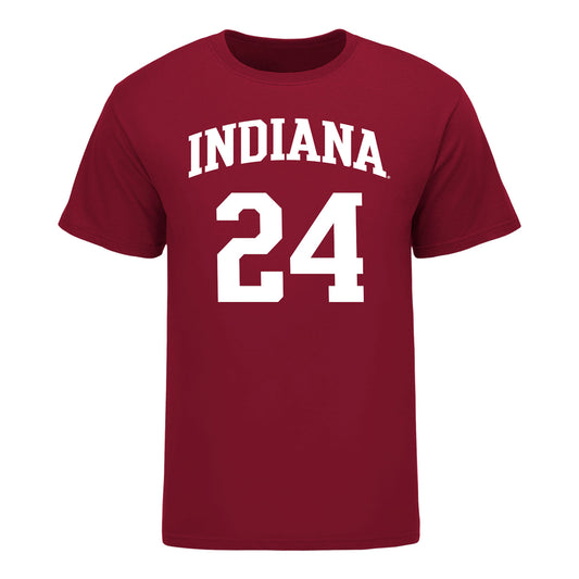 Indiana Hoosiers Adidas #24 Sydney Fenn Student Athlete Womens Basketball T-Shirt