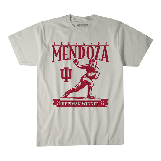 Indiana Hoosiers Football Breaking T Student Athlete Heisman Winner Fernando Mendoza T-Shirt