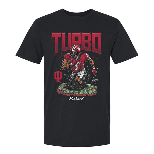 Indiana Hoosiers Football Student Athlete #1 Turbo Richard "Turbo" T-Shirt - Front View