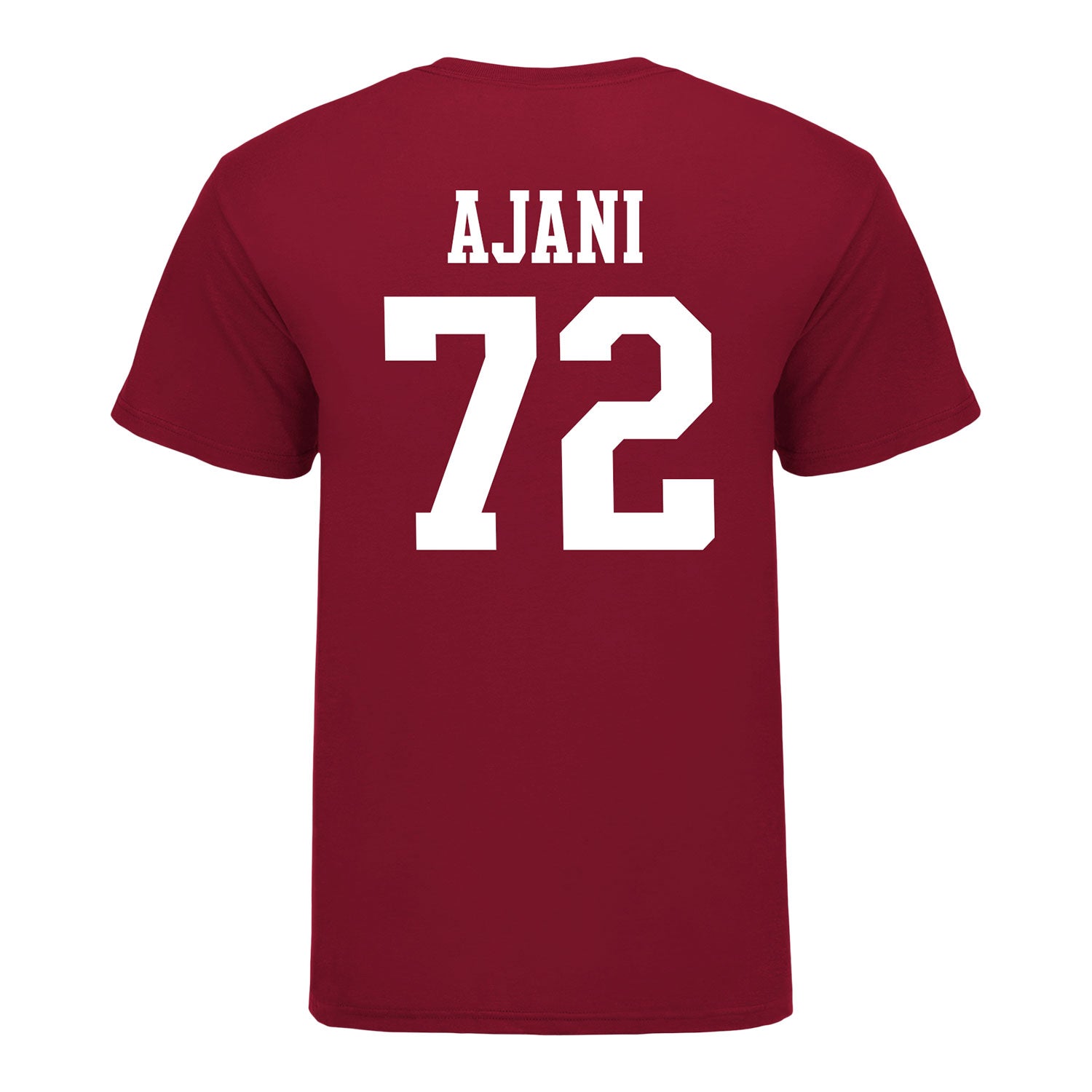 Indiana Hoosiers #72 Adedamola Ajani Student Athlete Football T-Shirt - Back View