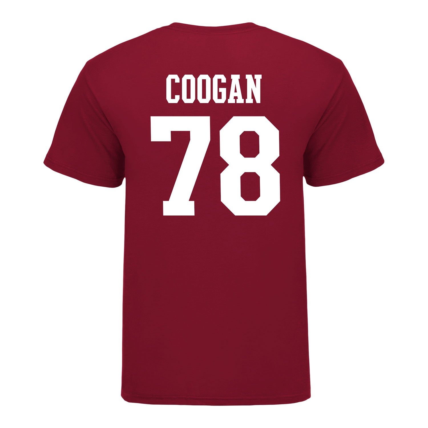 Indiana Hoosiers #78 Patrick Coogan Student Athlete Football T-Shirt -  Back View