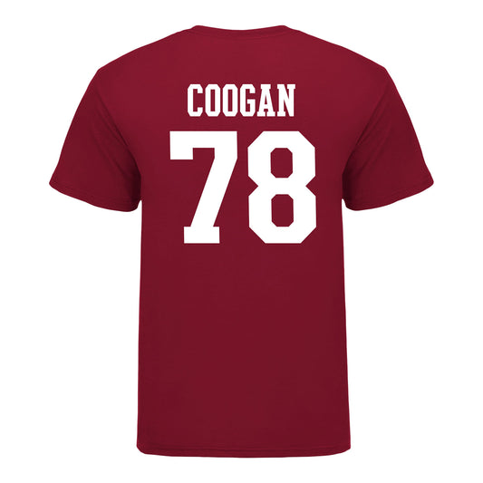 Indiana Hoosiers #78 Patrick Coogan Student Athlete Football T-Shirt -  Back View
