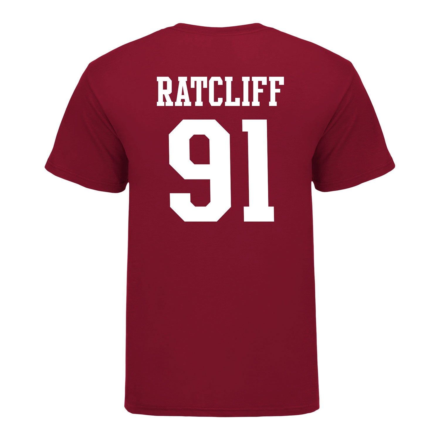 Indiana Hoosiers #91 Dominique Ratcliff Student Athlete Football T-Shirt - Back View