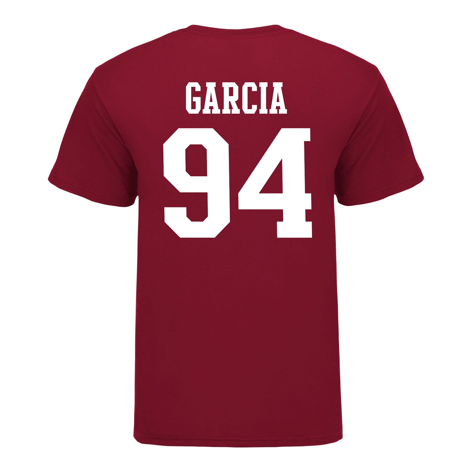 Indiana Hoosiers #94 Kyler Garcia Student Athlete Football T-Shirt - Back View