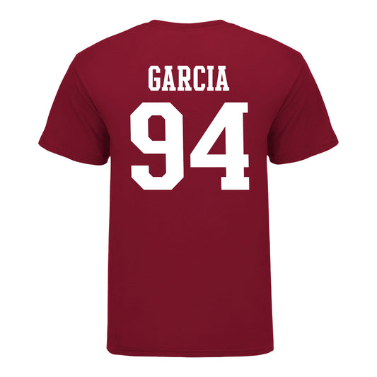 Indiana Hoosiers #94 Kyler Garcia Student Athlete Football T-Shirt - Back View