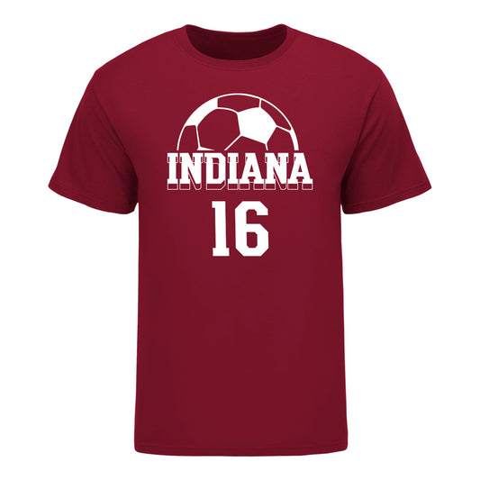 Indiana Hoosiers Men's Soccer Student Athlete #16 Charles Heuer T-Shirt