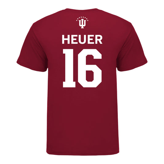 Indiana Hoosiers Men's Soccer Student Athlete #16 Charles Heuer T-Shirt