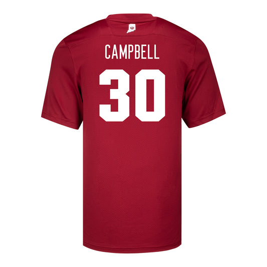 Indiana Hoosiers Adidas #30 Neil Campbell Crimson Student Athlete Football Jersey