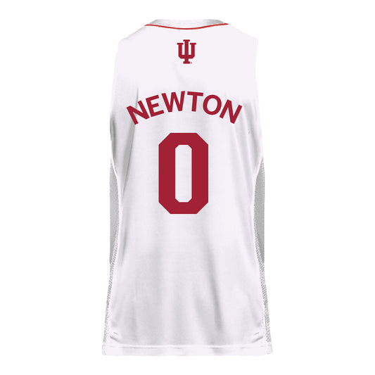 Indiana Hoosiers Adidas Men's Basketball White Student Athlete Jersey #0 Jakai Newton - Back View