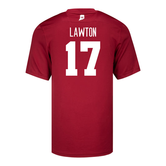 Indiana Hoosiers Adidas #17 Ty Son Lawton Crimson Student Athlete Football Jersey