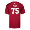 Indiana Hoosiers Adidas #75 Treyton Wedig Crimson Student Athlete Football Jersey