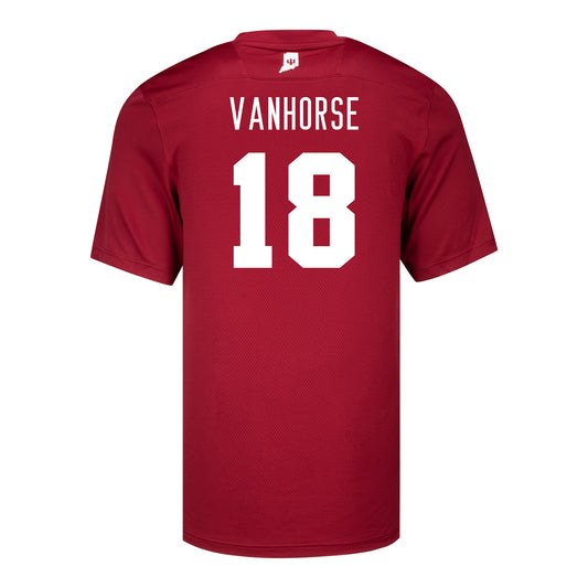 Indiana Hoosiers Adidas #18 Solomon Vanhorse Crimson Student Athlete Football Jersey