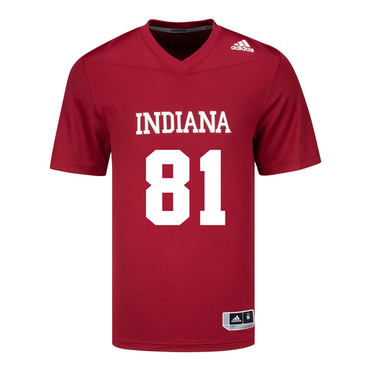 Indiana Hoosiers Adidas #81 Brady Simmons Crimson Student Athlete Football Jersey