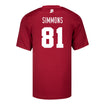 Indiana Hoosiers Adidas #81 Brady Simmons Crimson Student Athlete Football Jersey