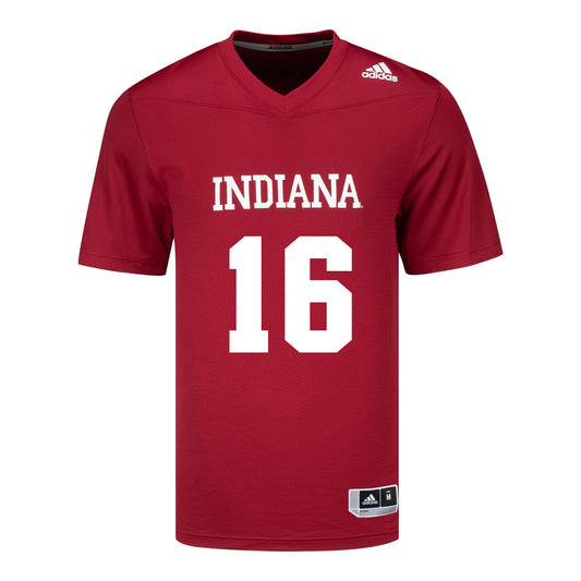 Indiana Hoosiers Adidas #16 Alberto Mendoza Crimson Student Athlete Football Jersey