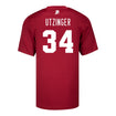 Indiana Hoosiers Adidas #34 Jeff Utzinger Crimson Student Athlete Football Jersey