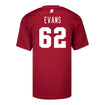 Indiana Hoosiers Adidas #62 Drew Evans Crimson Student Athlete Football Jersey