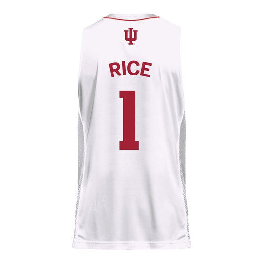 Indiana Hoosiers Adidas Men's Basketball White Student Athlete Jersey #1 Myles Rice