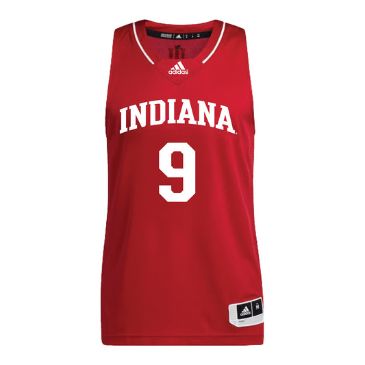 Indiana Hoosiers Adidas Men's Basketball Crimson Student Athlete Jersey #9 Kanaan Carlyle