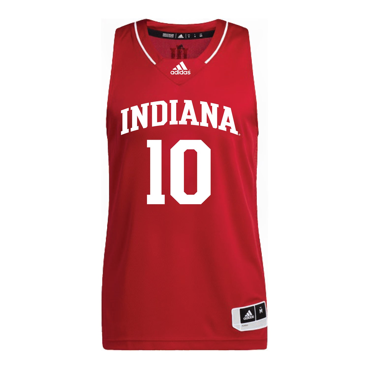 Indiana Hoosiers Adidas #10 Shay Ciezki Student Athlete Crimson Basketball Jersey - Front View