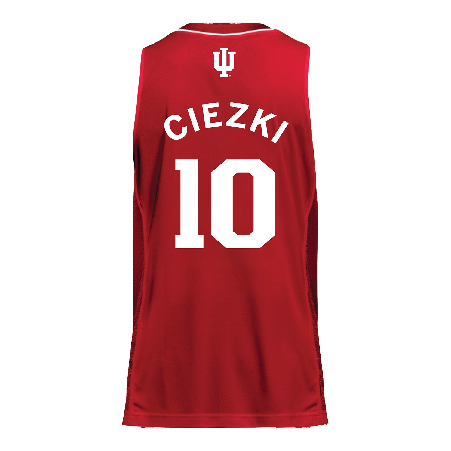 Indiana Hoosiers Adidas #10 Shay Ciezki Student Athlete Crimson Basketball Jersey - Back View