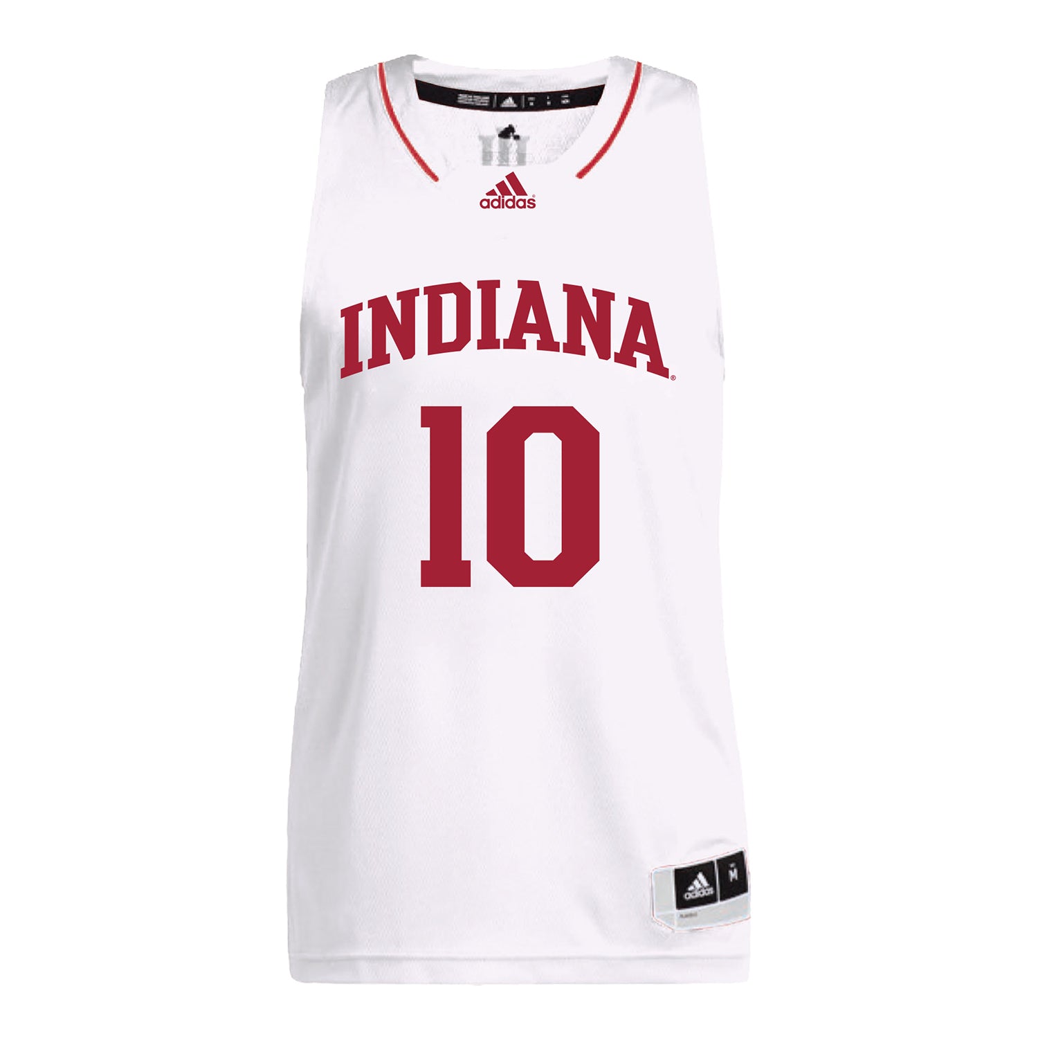 Indiana Hoosiers Adidas #10 Shay Ciezki Student Athlete White Basketball Jersey - Front View