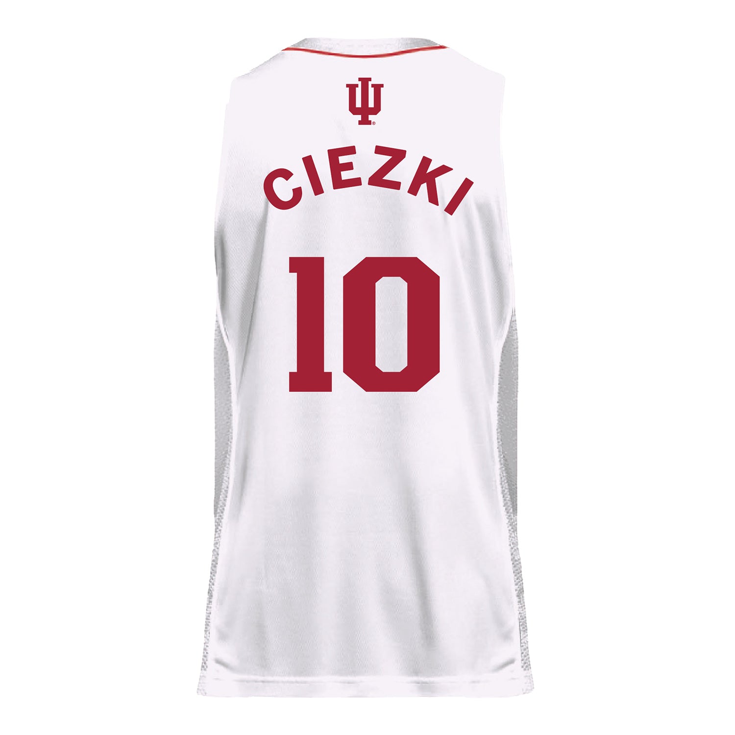 Indiana Hoosiers Adidas #10 Shay Ciezki Student Athlete White Basketball Jersey - Back View
