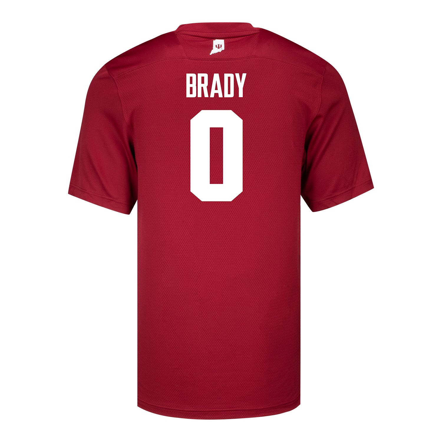 Indiana Hoosiers Adidas #0 Jonathan Brady Crimson Student Athlete Football Jersey - Back View