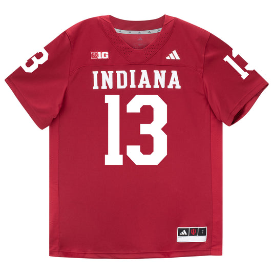 Indiana Hoosiers Adidas Football Student Athlete #13 Elijah Sarratt Premier Football Jersey