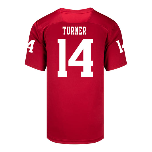 Indiana Hoosiers Adidas Football Student Athlete #14 Kaiden Turner Premier Football Jersey