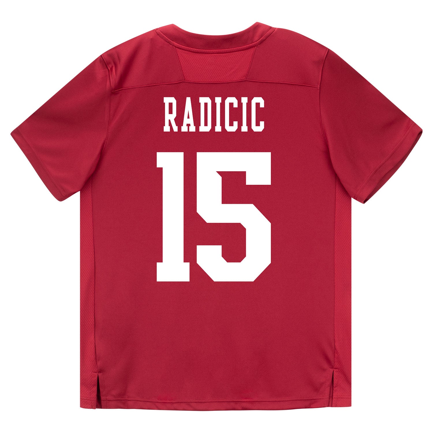 Indiana Hoosiers Adidas Football Student Athlete #15 Nicholas Radicic Premier Football Jersey - Back View