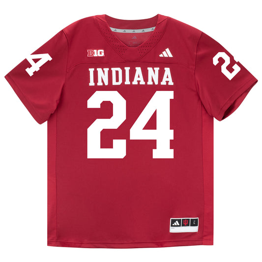 Indiana Hoosiers Adidas Football Student Athlete #24 Bryson Bonds Premier Football Jersey - Front View