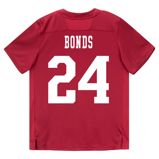 Indiana Hoosiers Adidas Football Student Athlete #24 Bryson Bonds Premier Football Jersey - Back View