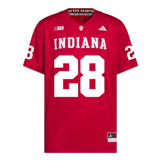 Indiana Hoosiers Adidas Football Student Athlete #28 Khobie Martin Premier Football Jersey