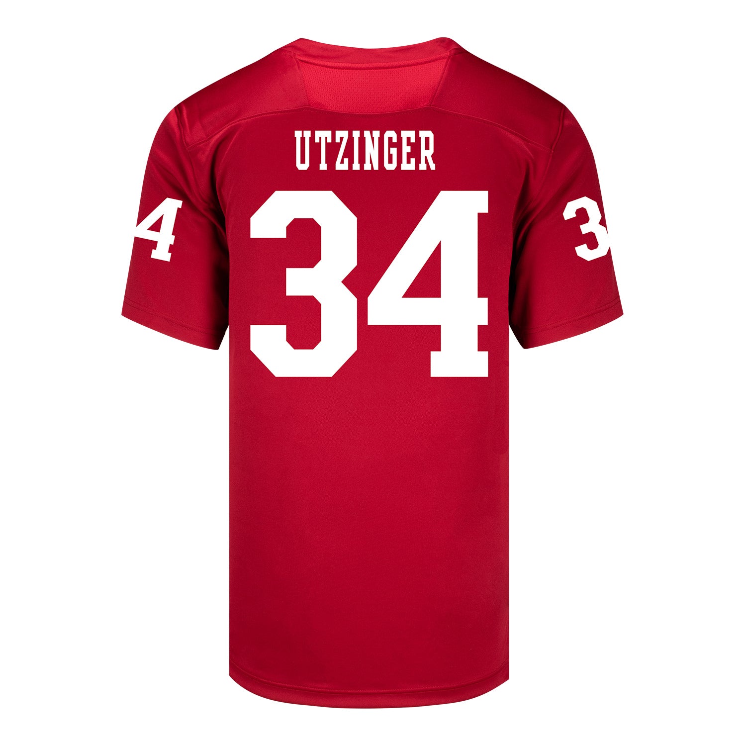 Indiana Hoosiers Adidas Football Student Athlete #34 Jeff Utzinger Premier Football Jersey - Back View