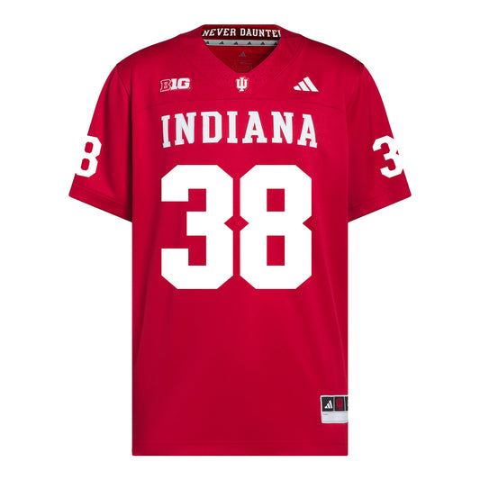 Indiana Hoosiers Adidas Football Student Athlete #38 Kaden McConnell Premier Football Jersey