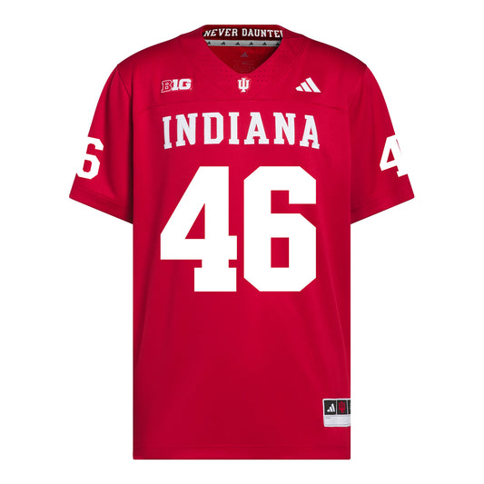 Indiana Hoosiers Adidas Football Student Athlete #46 Isaiah Jones Premier Football Jersey