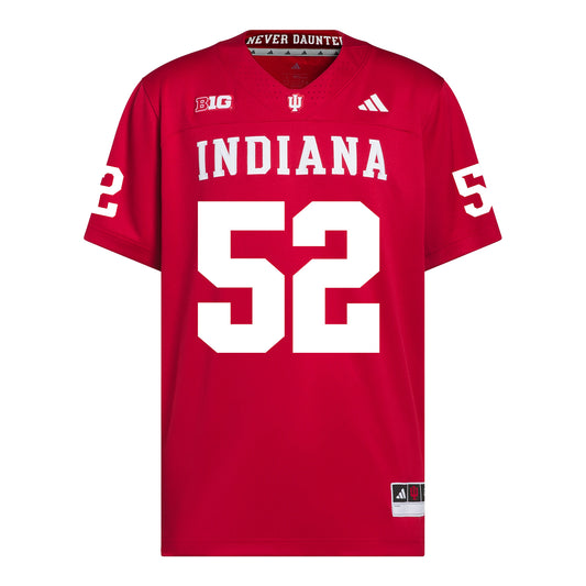 Indiana Hoosiers Adidas Football Student Athlete #52 Clayton Allen Premier Football Jersey