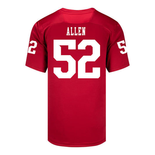 Indiana Hoosiers Adidas Football Student Athlete #52 Clayton Allen Premier Football Jersey