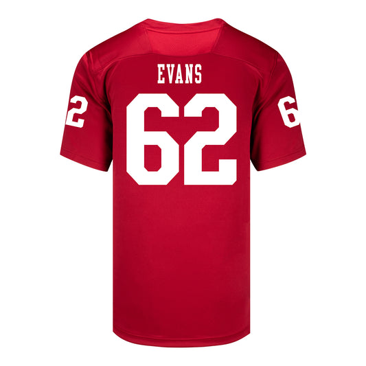 Indiana Hoosiers Adidas Football Student Athlete #62 Drew Evans Premier Football Jersey