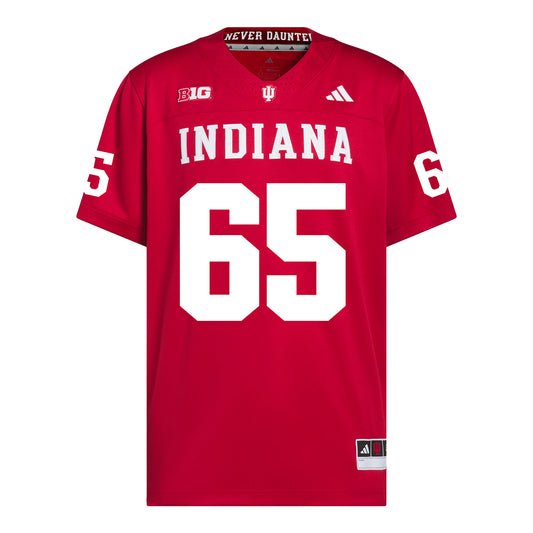 Indiana Hoosiers Adidas Football Student Athlete #65 Carter Smith Premier Football Jersey