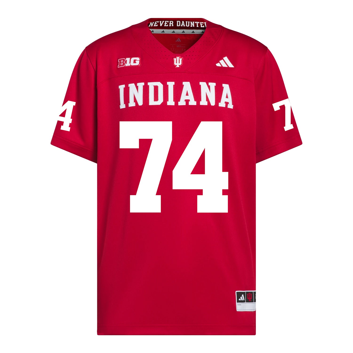 Indiana Hoosiers Adidas Football Student Athlete #74 Bray Lynch Premier Football Jersey