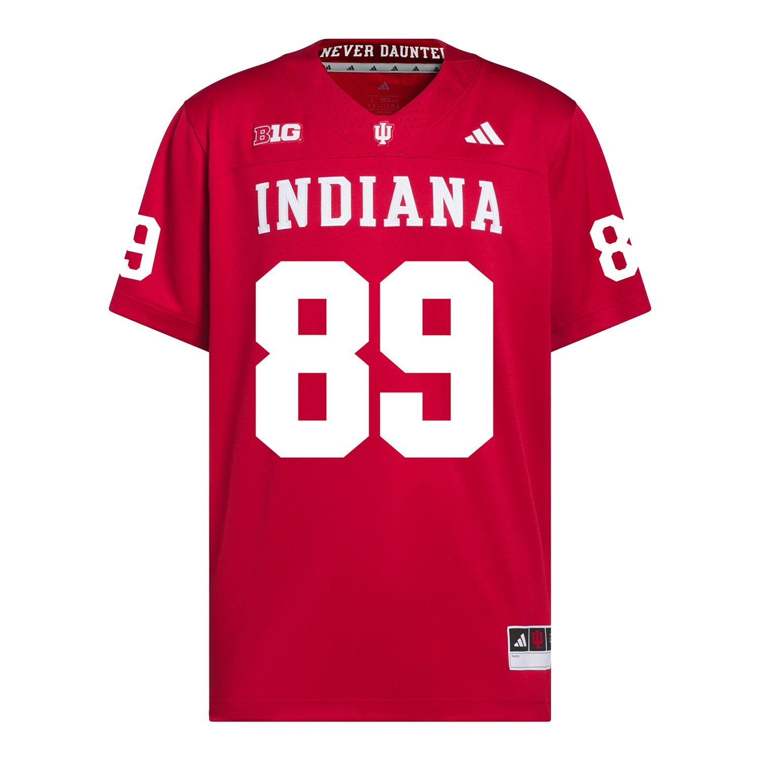 Indiana Hoosiers Adidas Football Student Athlete #89 Camden Jordan Premier Football Jersey